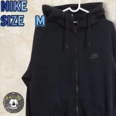 USA古着Nike ナイキブラックフルジップ パーカー M