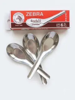 【新品】タイ ZEBRA ゼブラ社 ステンレス レンゲ 6本セットのサムネイル
