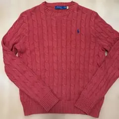 ポロラルフローレン　オレンジ　ニット　XS