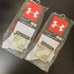 新品　UNDER ARMOUR ローカットソックス　LG ホワイト　2足セットのサムネイル