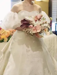 ウェディングドレス 付け袖 パフスリーブ 結婚式 前撮り 美品