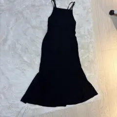 【美品】　RETORO GIRL黒のキャミソールロングワンピース