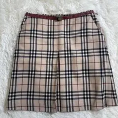 BURBERRY バーバリー ノバチェック ベルト付き膝丈スカート サイズ38