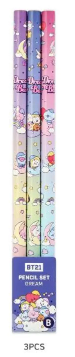 BT21 ペンシルセット 3PCS 鉛筆 BTS 新品