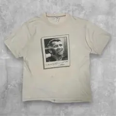 【USA製80s】ジャージーズ半袖フォトTシャツベージュLラッセル政治企業古着