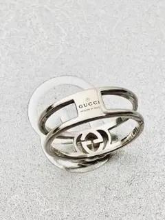 【超美品】GUCCI WGリング（実寸10号）指輪 男女兼用 シルバー925