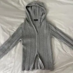 JEANASIS フード付きストライプセーター