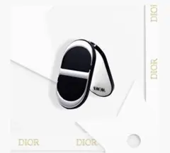 Dior／【ブラック】キルティングコンパクトダブルミラー