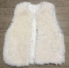 ホワイトファーベスト ノースリーブ