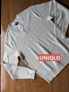 UNIQLO ワッフルＶネックニット 男女兼用　Mサイズ