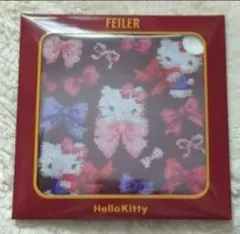 ハローキティ×フェイラー　サンリオ リボンキテイ　ハンカチ FEILER