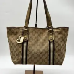 GUCCI グッチ シェリーライン　GGキャンバス トートバッグ　137396