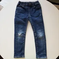 キッズ デニムパンツ 長ズボン インディゴブルー