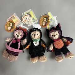 ディズニーハロウィン ぬいぐるみバッジ とボールチェーン4個セット