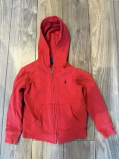 ポロ ラルフローレン赤 パーカー ジッパー付き　110