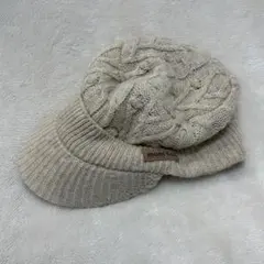 mont-bell モンベル ニット帽 つば付き 帽子 ベージュ51cm54cm