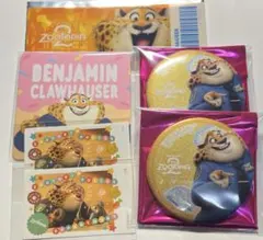 ズートピア2 オーマイカフェ クロウハウザー 缶バッジ クリアカード ステッカー