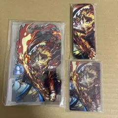 鬼滅の刃　無限列車編　Ｂ賞　煉獄杏寿郎　レイヤードアクリルスタンド　缶バッチ