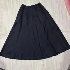 黒 フレアスカート Sサイズ 麻100%