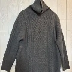 グレー ニット タートルネック ロングワンピース　アメリカンホリック