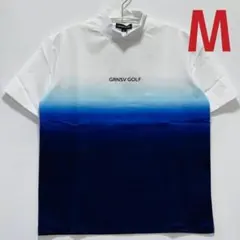 Mサイズ GIORNO SEVEN GOLF グラデーション シャツ ネイビー1