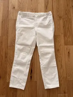 ホワイト チノパン ゴムウエスト