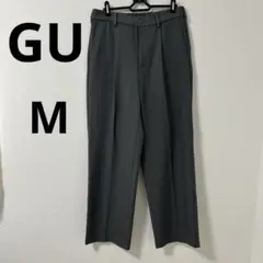 バギースラックス　(丈長め77.0～81.0cm) グレー　ワイドパンツ