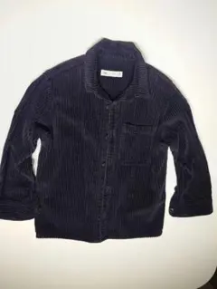 ブラック コーデュロイ シャツジャケット