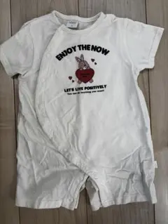 バースデイウサギプリントロンパース