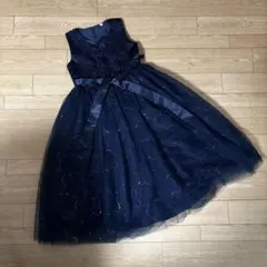 ネイビー刺繍ドレス＋カーディガン