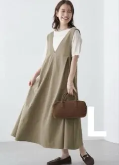 ジャンパースカート ロングワンピース