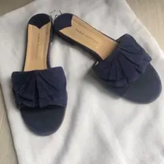 ファビオルスコーニ　ネイビー  紺　フリル　サンダル  フラット　完売