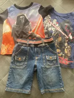 スターウォーズTシャツ 2枚 デニムショートパンツ セットのサムネイル