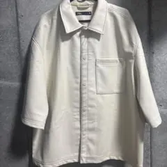 ZARA フェイクレザー シャツジャケット L