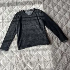 セマンティックデザイン メンズ 長袖 カットソー L 2枚セット 黒 グレー