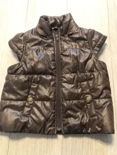 80cm、ブラウン ダウンベスト