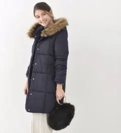 earth music&ecology ファイバーダウンロングコート M