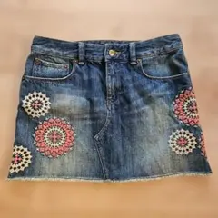 ☆RALPH LAUREN☆キッズ刺繍デニムスカート☆サイズ記載１２☆