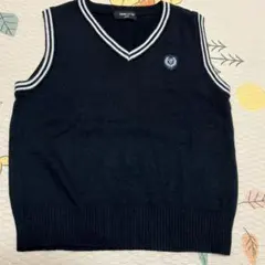 COMME CA ISM ネイビー Vネックベスト 130A