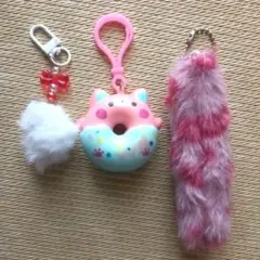 ヒョウ柄 キーホルダー しっぽ　小物　キッズ　即日発送　こども　グッズ