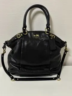 COACH マディソン 2way レザー ハンドバッグ　馬車ロゴ