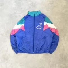 オールドアディダス古着adidasナイロンジャケット刺繍マルチカラーDB585
