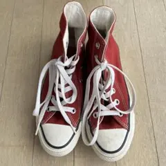 コンバースハイカットスニーカー　23.5cm レッド