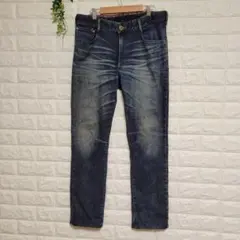 a982【エドウィンジャージーズ】ストレートパンツ　ジーンズ　ブルー　L