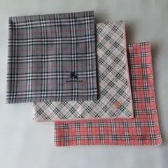 BURBERRY チェック柄ハンカチ 3枚セット