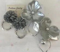 ②点セット　5 ハンドメイド　樹脂　金属　ピアス　イヤリング　まとめ売り