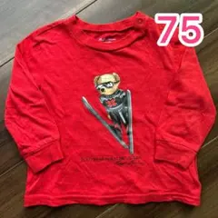 ラルフローレン RALPHLAUREN ポロ POLO ロンT 赤 ベア 75
