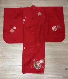 3歳　着物　七五三　絹