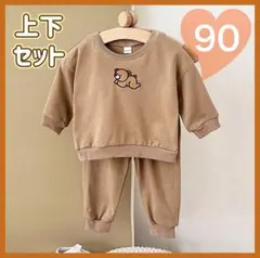 くまさん スウェット 上下セット ベビー キッズ 90 カジュアル 韓国