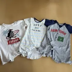 夏物ロンパース 3枚セット　男の子のサムネイル